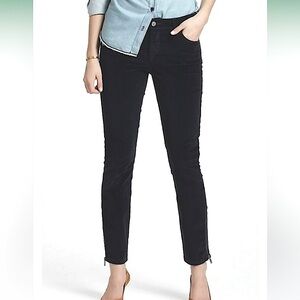 Pilcro Stet Slim Ankle Zippered Cords - Navy size 28